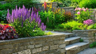 flowers wall landscaping