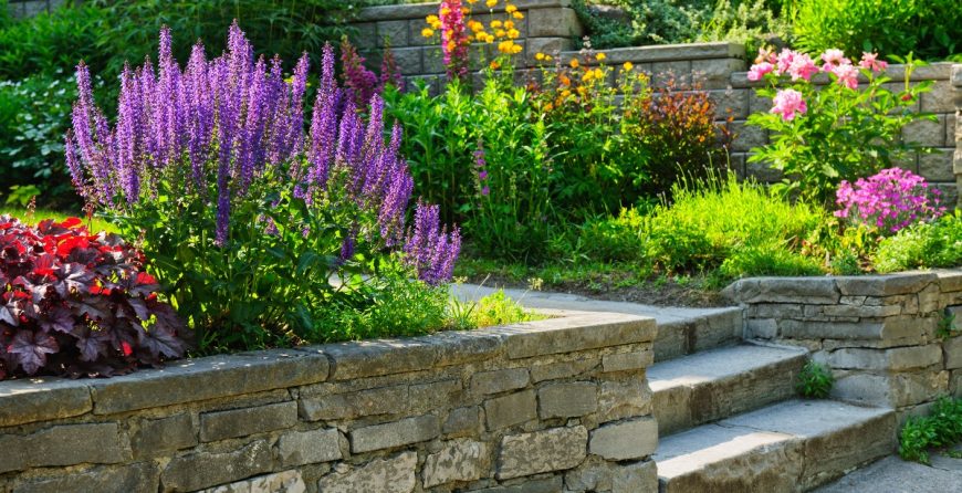 flowers wall landscaping