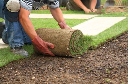 installing landscaping