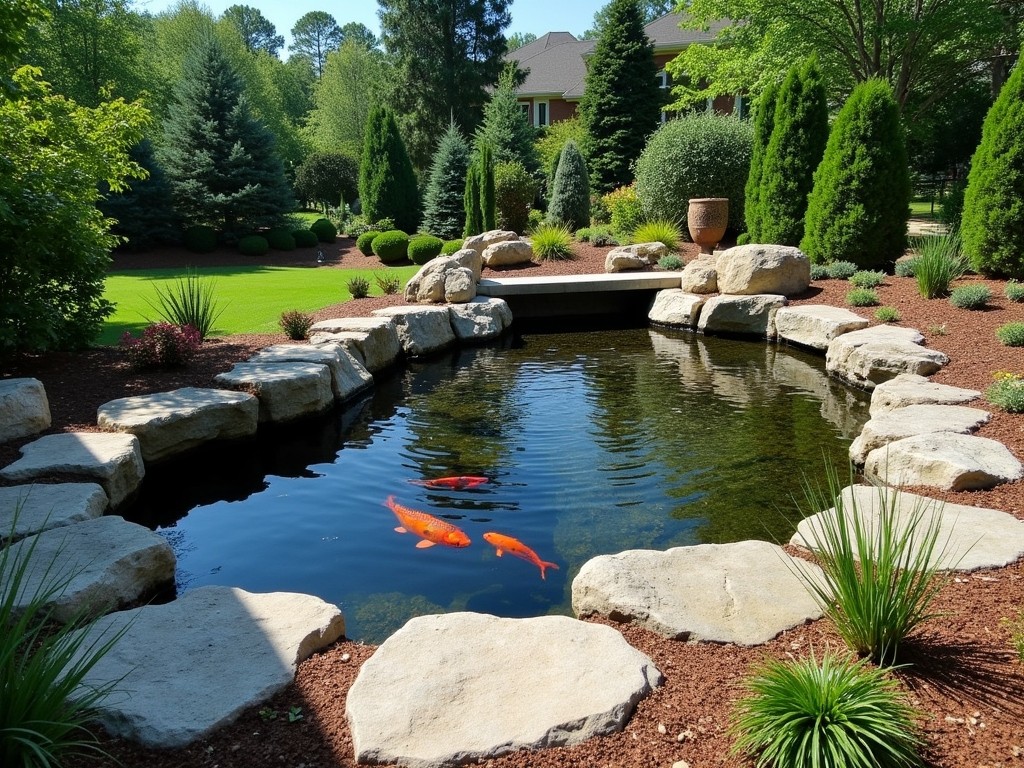 landscaping value koi pond